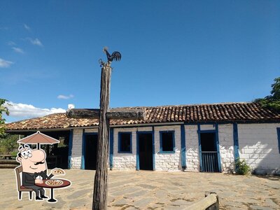 Veja a área externa do Restaurante da Cristina