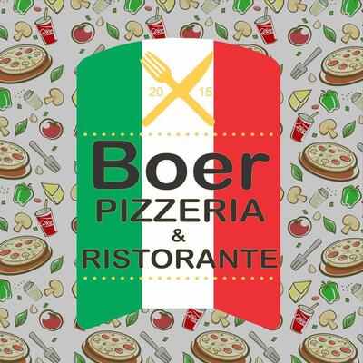 O logotipo do Boer Pizzeria e Ristorante