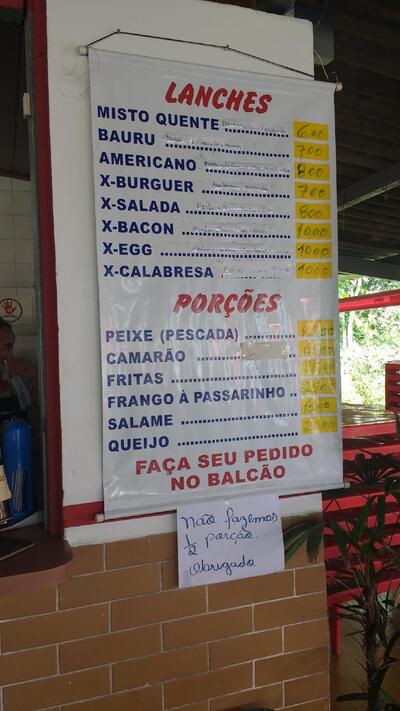 Aqui está a publicidade do Lanchonete do Nezinho Pedrinhas