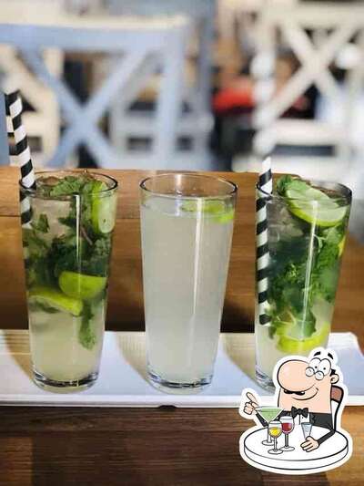 Pick from a variety of drinks at Deja Vu Buffet Bar