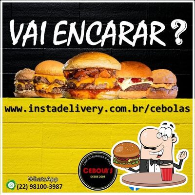 Delicie-se com um hambúrguer no Cebola's Burg