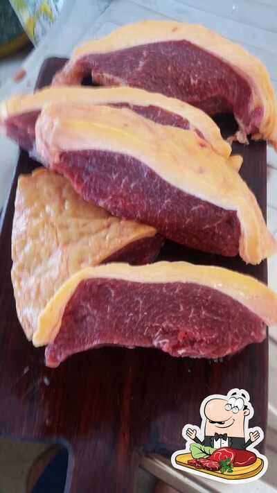 Experimente pratos de carne do menu