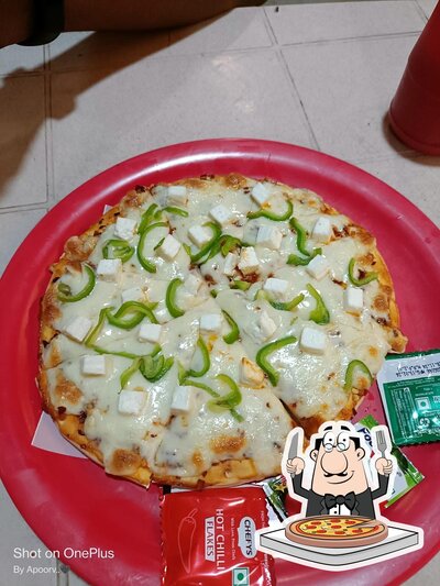At Coffee shop, you can enjoy pizza
