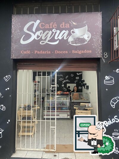 O exterior do Café da sogra