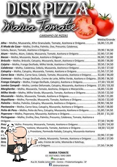 Disk Pizza Maria Tomate foto