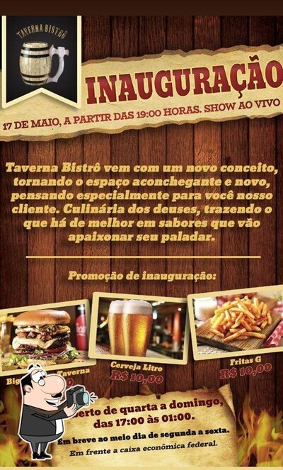 Aqui está a publicidade do Taverna Bistrô