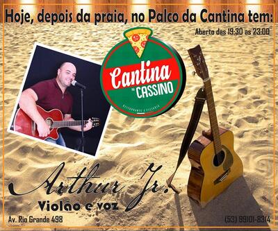 A publicidade mostra informações sobre o Cantina do Cassino
