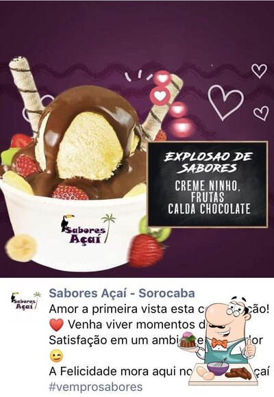 Sabores Açaí - Sorocaba | Wanel Ville serve uma gama de sobremesas