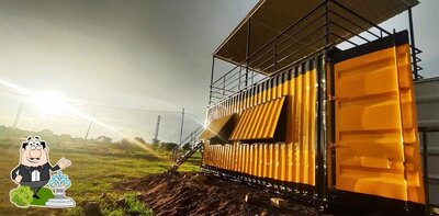 The exterior of V4 Container Cafe