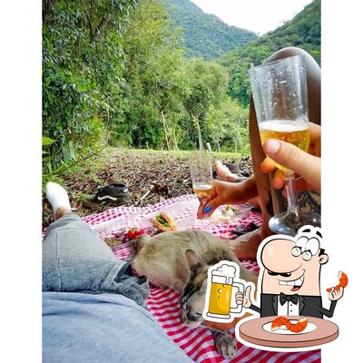 Desfute um copo de cerveja leve ou escura