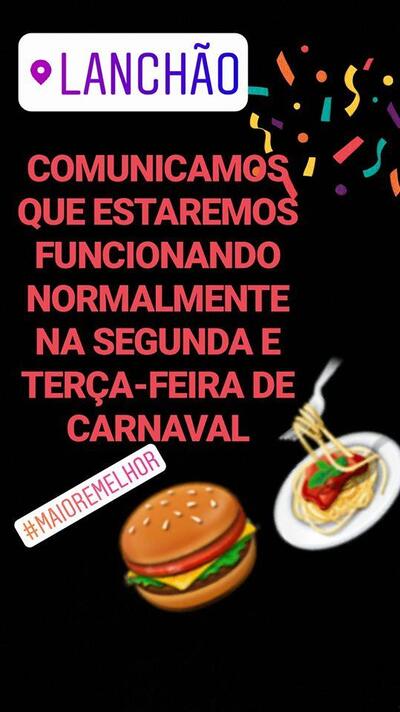 Leia as informações sobre o Lanchao