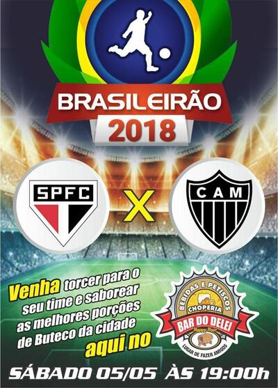 A publicidade mostra informações sobre o Bar do Delei Cianorte PR