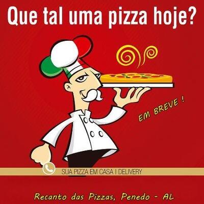 A publicidade apresenta informações sobre o Recanto Pizzaria