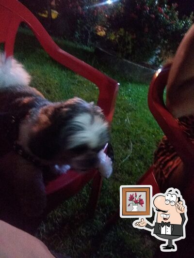 Sente em uma das mesas no Chesmar Pizzaria