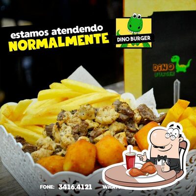 Platos en Dino Burger