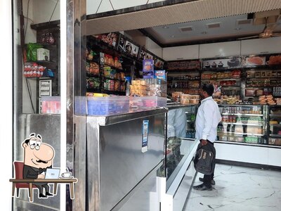 Take a seat at one of the tables at Datar Bakery