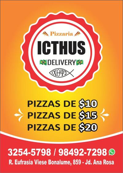 O logotipo do Icthus delivery