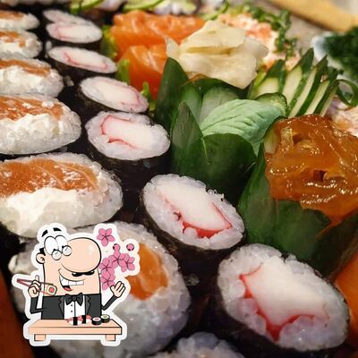 Peça diferentes opções de sushi