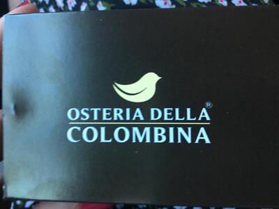 O logotipo do Osteria Della Colombina