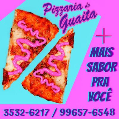 A publicidade mostra informações sobre o Pizzaria do guaita
