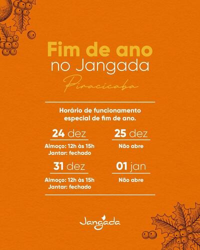 A publicidade mostra informações sobre o Restaurante Jangada