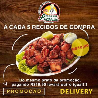 Aqui está a publicidade do Pizzaria do Chicão