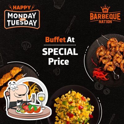 Order seafood at Barbeque Nation