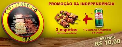 Aqui está a publicidade do Eric Churrasco's