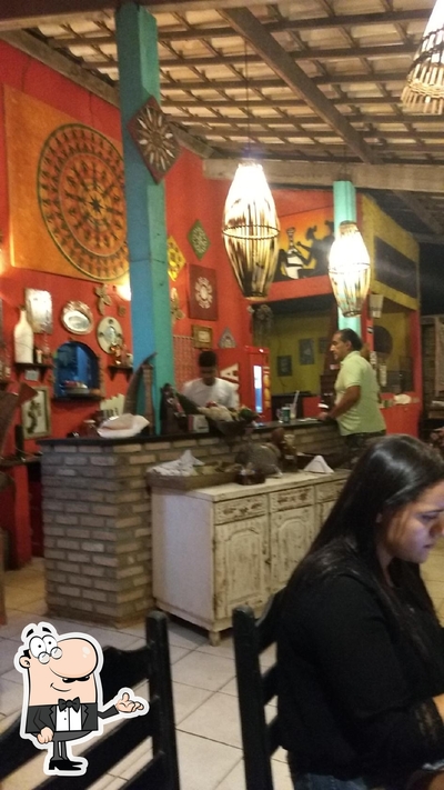O interior do Mandala's Restaurante, Costelaria e Pizzaria