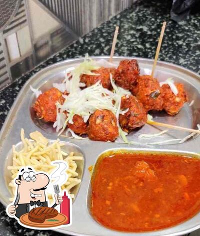 Try out meat meals from the menu