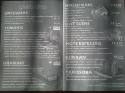 A marca do Origamy sushi
