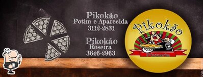 O logotipo do Disk Pizza Pikokão 3646-2963
