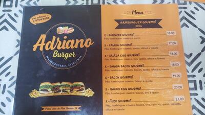 Olhe as informações sobre o Adriano Burguer