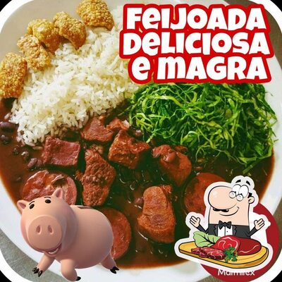 Refeições de carne são oferecidos no Top do Top Marmitex