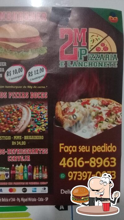 Os hambúrgueres do Pizzaria 2M irão saciar diferentes gostos