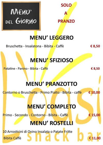 Ecco la pubblicità di BAR L'OASI