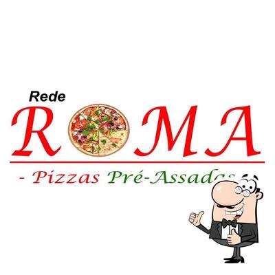 A representação visual da marca do Roma Pizzas