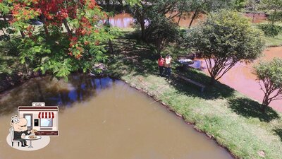 O exterior do Pesqueiro Quatro Lagoas