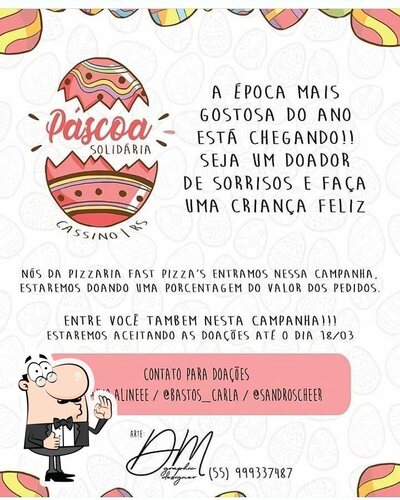 A publicidade mostra informações sobre o Fast Pizzas Delivery Cassino