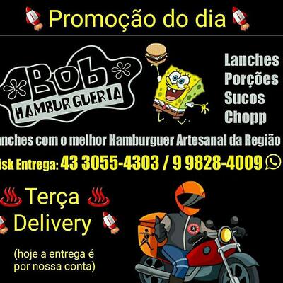 Aqui está a publicidade do Bob Lanches (Restaurante & Hamburgueria)