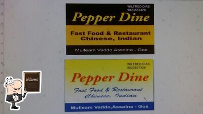 The advertisement displays information about Pepper Dine