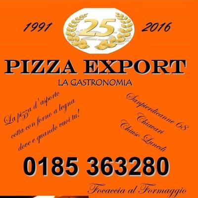 La pubblicità contiene informazioni su Pizza Export - La Gastronomia Di Bertellotti Isa