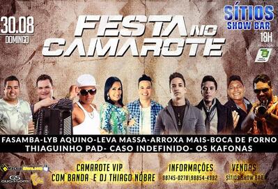 Aqui está a publicidade do Sítios Show Bar