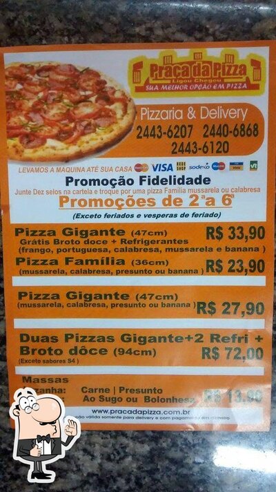 Aqui está a publicidade do Praça Da Pizza