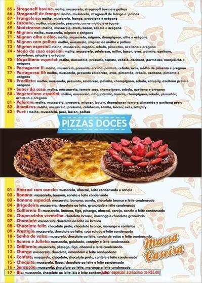 Aqui está a publicidade do Pizzaria Zero Grau