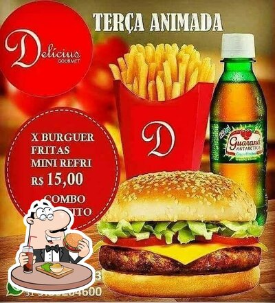 Deguste um dos hambúrgueres servidos no Delícius Gourmet