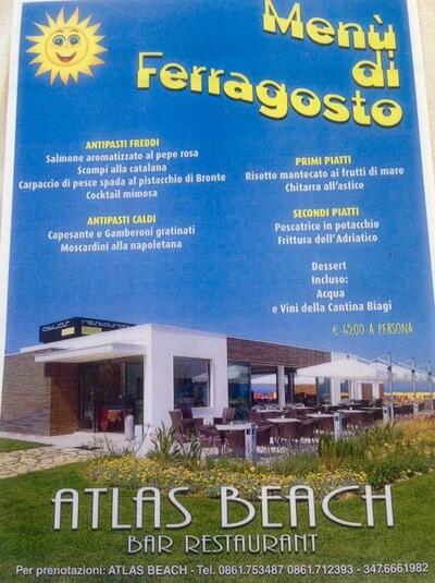 La pubblicità mostra le informazioni su Atlas Beach