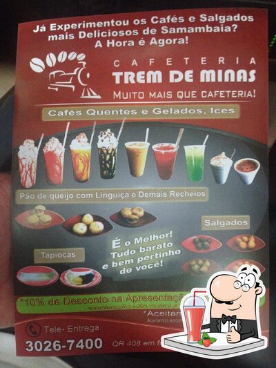 Você pode desfrutar de uma bebida do menu