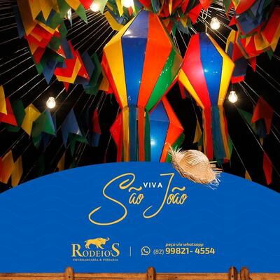 A publicidade mostra informações sobre o Rodeio's Churrascaria