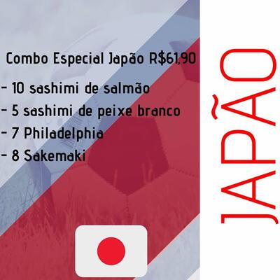 A publicidade apresenta informações sobre o Bonsai Culinária Japonesa